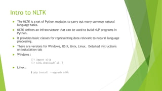 Nltk | PPT