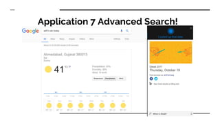 Application 7 Advanced Search!
 