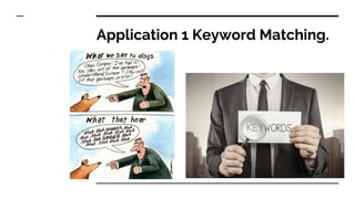 Application 1 Keyword Matching.
 