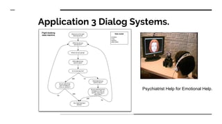 Application 3 Dialog Systems.
Psychiatrist Help for Emotional Help.
 
