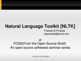 NLTK introduction | PPT