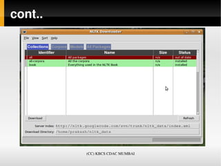 cont..




         (CC) KBCS CDAC MUMBAI
 