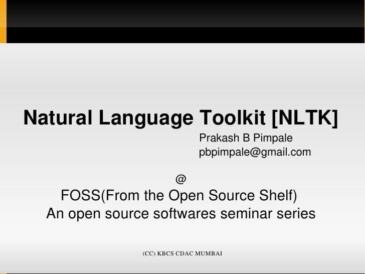 Natural language toolkit pdf writer