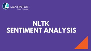 Nltk sentiment analysis | PPTX