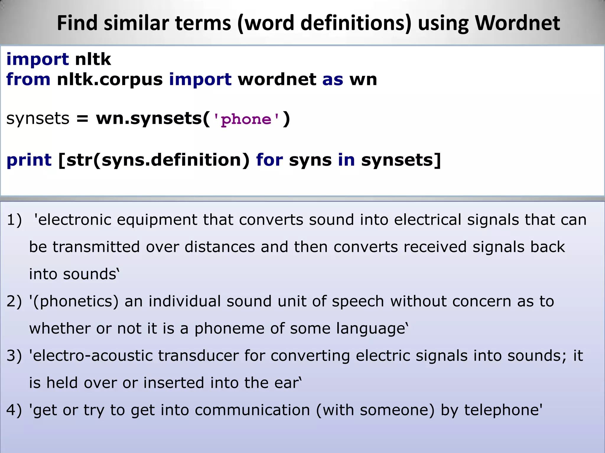 Penn Bank Part-of-Speech TagsSource: http://www.ai.mit.edu/courses/6.863/tagdef.html