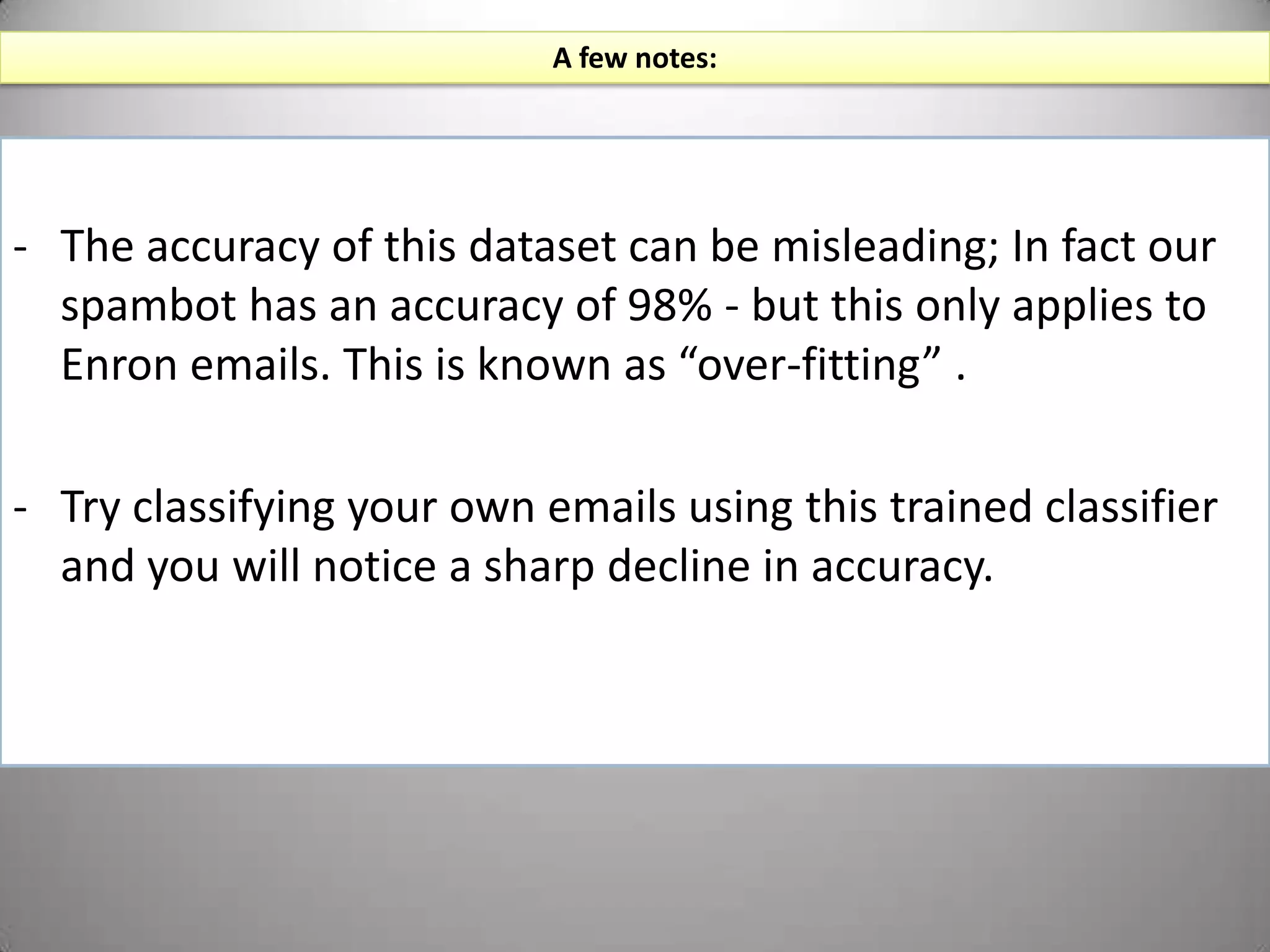 classifier.show_most_informative_features(20)SpamHam