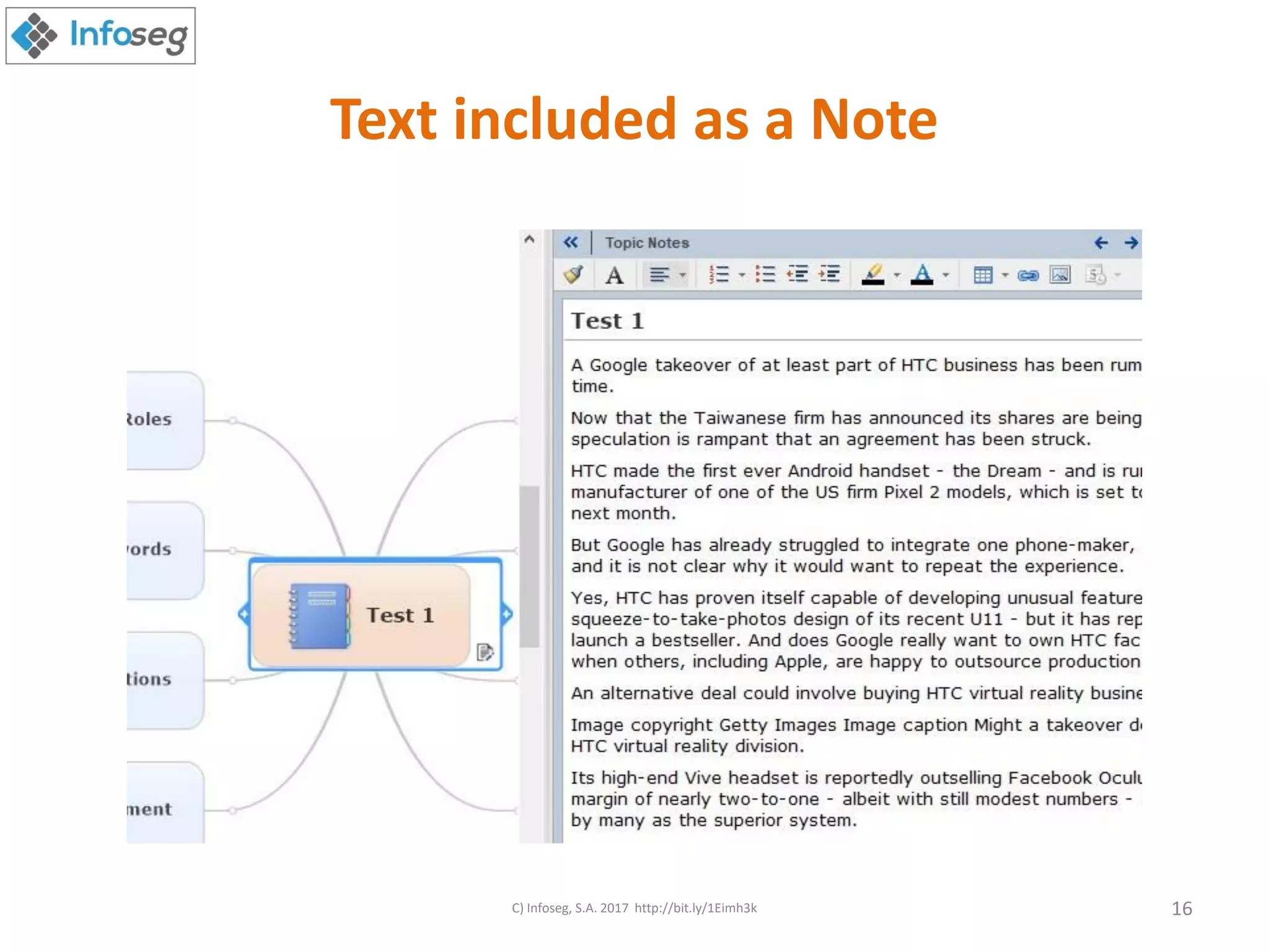 Text included as a Note
C) Infoseg, S.A. 2017 http://bit.ly/1Eimh3k 16
 