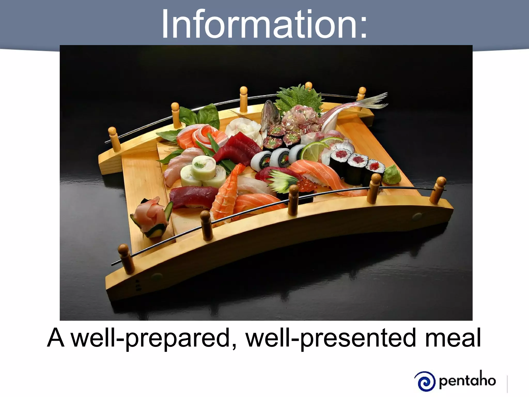 Information:

A well-prepared, well-presented meal

 