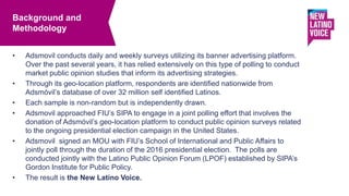 • Adsmovil conducts daily and weekly surveys utilizing its banner advertising platform.
Over the past several years, it ha...