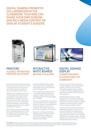 Multiple Function Device Software Samsung and Education brochure | PDF