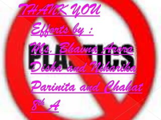 ban/say no to plastics