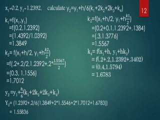 Numerical method runge kutta method | PPTX
