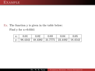 Interpolation with Finite differences | PDF