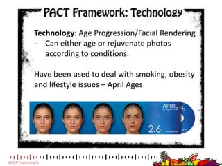 Relevance:Research has shown that there is a connection between daily food consumption and acne.  E.g. Vitamin C acts as an antioxidant that is associated with mild acne. (Whitney P. Bowe, Diet and Acne) Cause and effect is not apparent to the young adults. PACT Framework