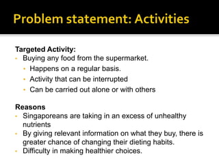Has decision-making powerReasons:Strong influence over family eating habits-> Planning/Cooking of family meals ->Food selections 