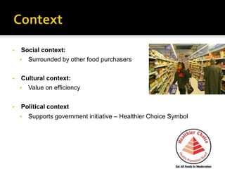 Problem statement: ActivitiesTargeted Activity: Buying any food from the supermarket. 