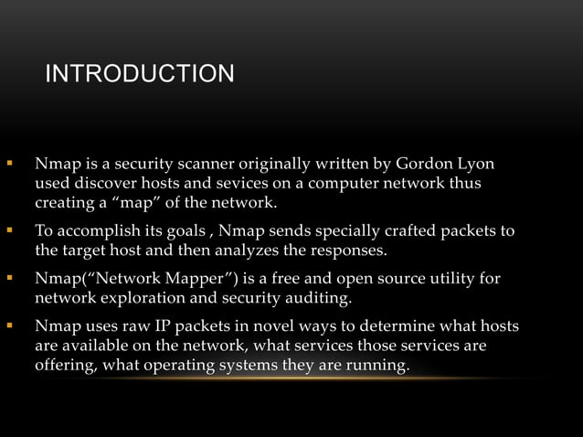 Nmap(network mapping) | PPTX