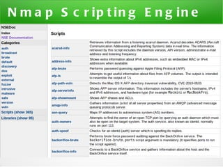 BSides Algiers - Nmap Scripting Engine - Hani Benhabiles | ODP