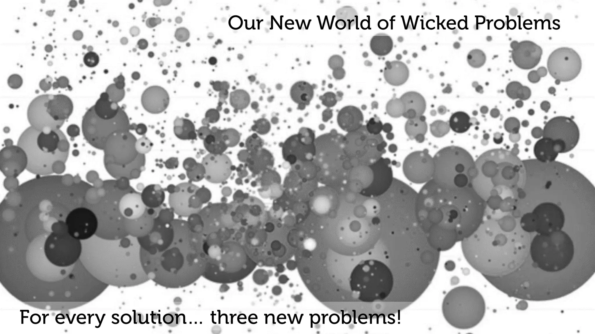 Our New World of Wicked Problems
For every solution… three new problems!
 