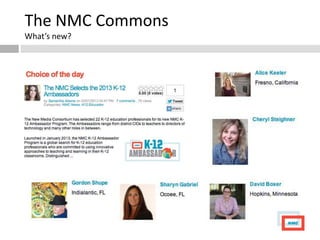 The NMC Commons
What’s new?
 