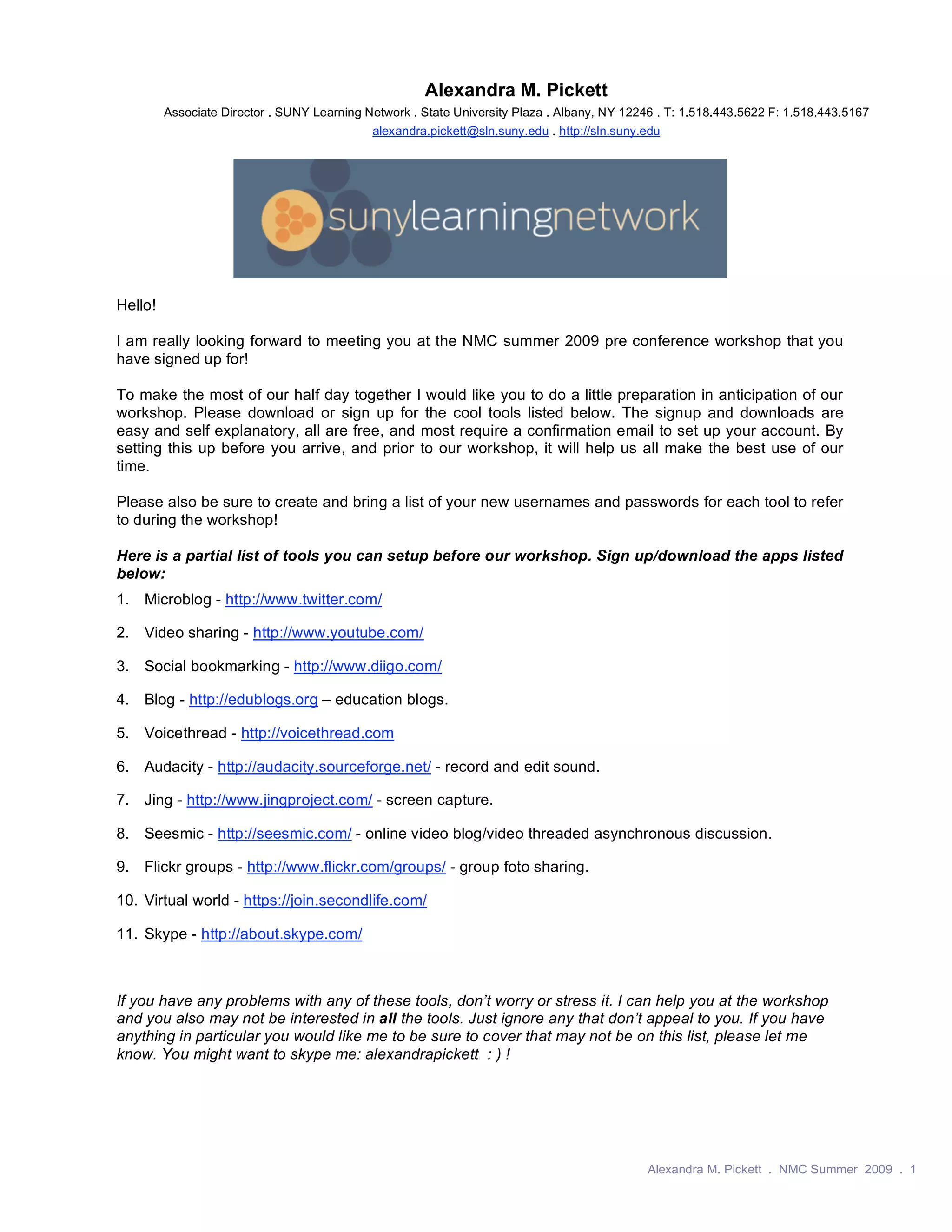 teaching outside the "box" workshop prep