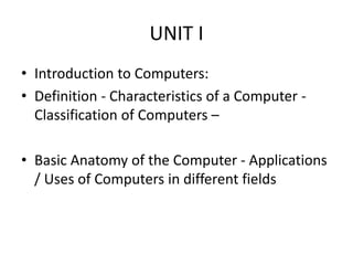 INTRODUCTION TO INFORMATION TECHNOLOGY -SARASWATHI RAMALINGAM