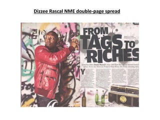 Dizzee Rascal NME double-page spread
 