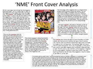 ‘ NME’ Front Cover Analysis 