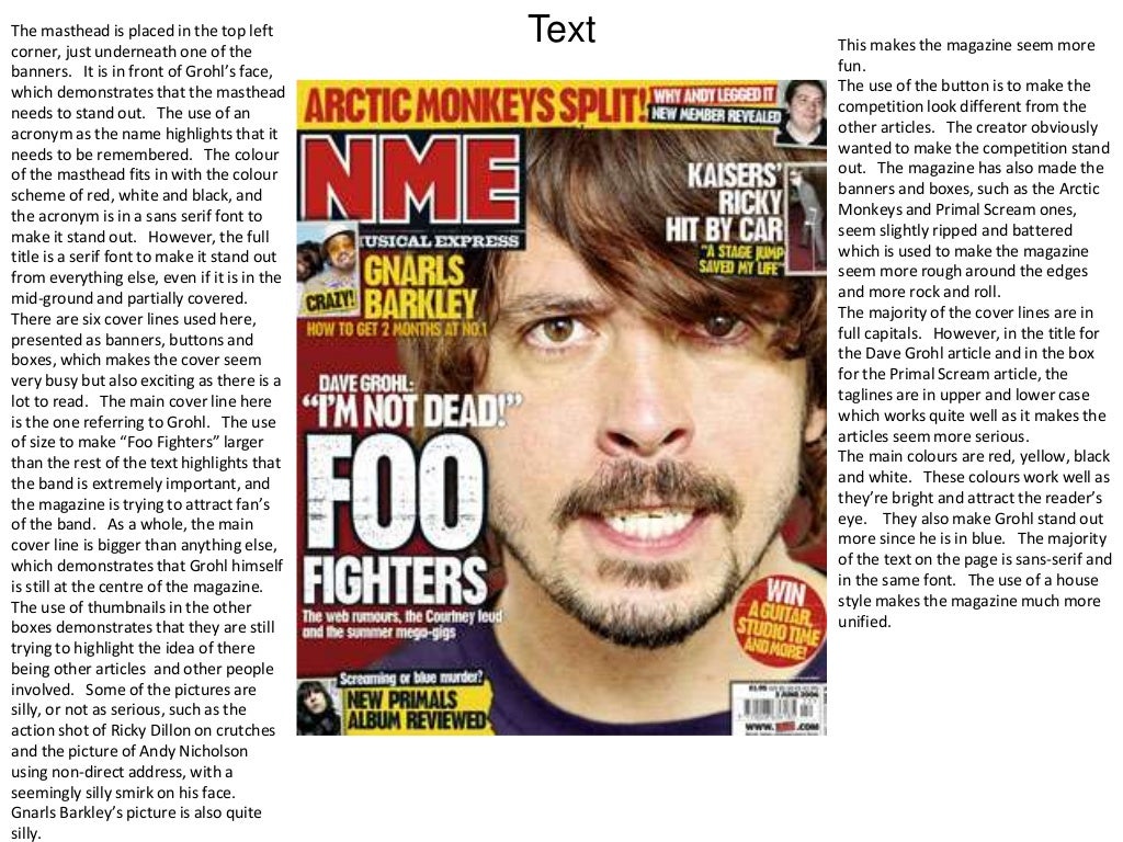 Nme Front Page Analysis