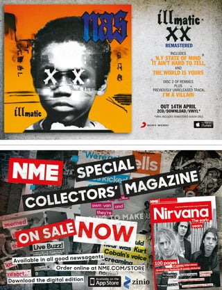 REMASTERED
INCLUDES
N.Y STATE OF MIND
IT AIN’T HARD TO TELL
AND
THE WORLD IS YOURS
DISC 2 OF REMIXES
PLUS
PREVIOUSLY UNRELEASED TRACK
I’M A VILLAIN
OUT 14TH APRIL
2CD/DOWNLOAD/VINYL*
*VINYL INCLUDES REMASTERED ALBUM ONLY.
 