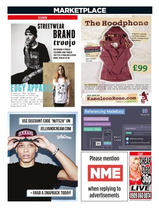 MARKETPLACE
FASHION
CHAT
Please mention
when replying to
advertisements
 