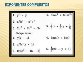 EXPONENTES COMPUESTOS
 