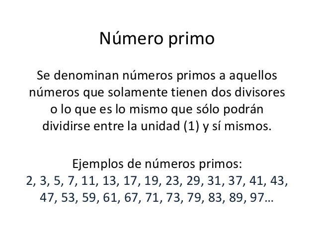Resultado de imagen para numero primo primos