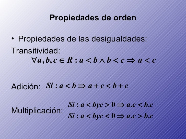 Números Reales Operaciones Propiedades