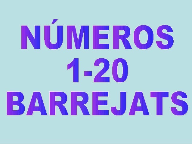 Numeros 1 20 Alterns