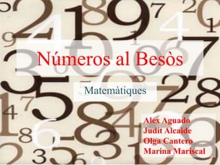 Números al Besòs
Matemàtiques
Alex Aguado
Judit Alcaide
Olga Cantero
Marina Mariscal
 