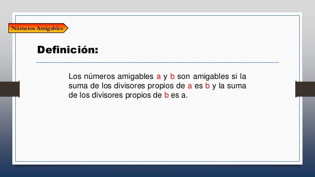 Numeros Amigables