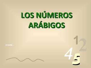 013456… 1 2 4 5 LOS NÚMEROS ARÁBIGOS 