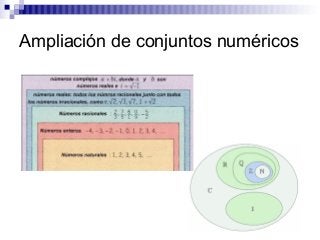 Ampliación de conjuntos numéricos
 