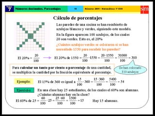 Números decimales. porcentaje SM