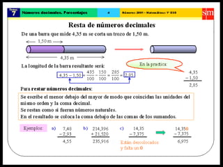 Números decimales. porcentaje SM