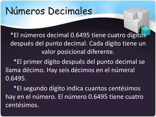 Números decimales | PPTX