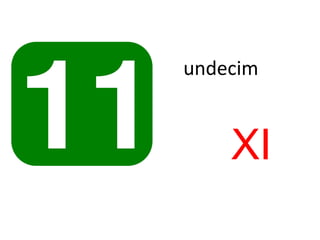 undecim
XI
 