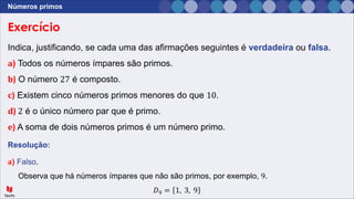 Números primos - 5 ano de escolaridade. Direitos da Leya editora | PDF