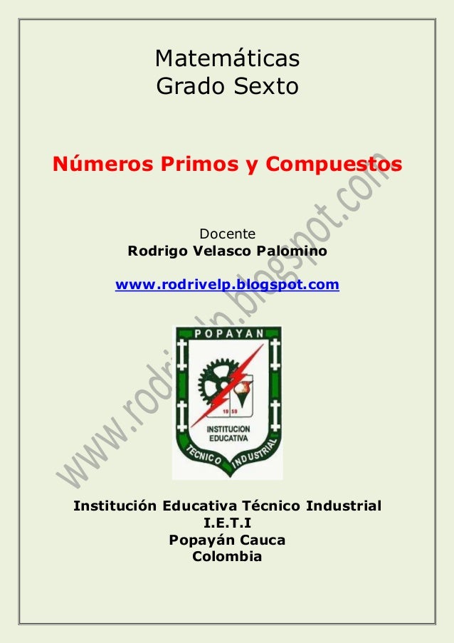 Numeros Primos Y Numeros Compuestos