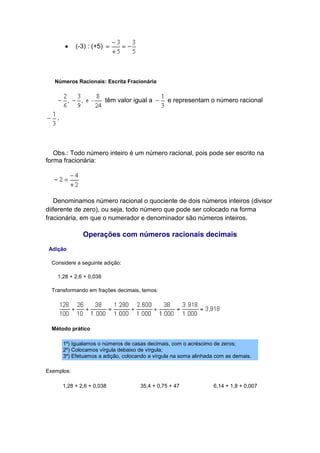 Notação Matemática, PDF, Número racional