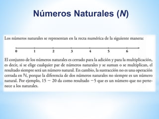 Números Naturales (N) 
 