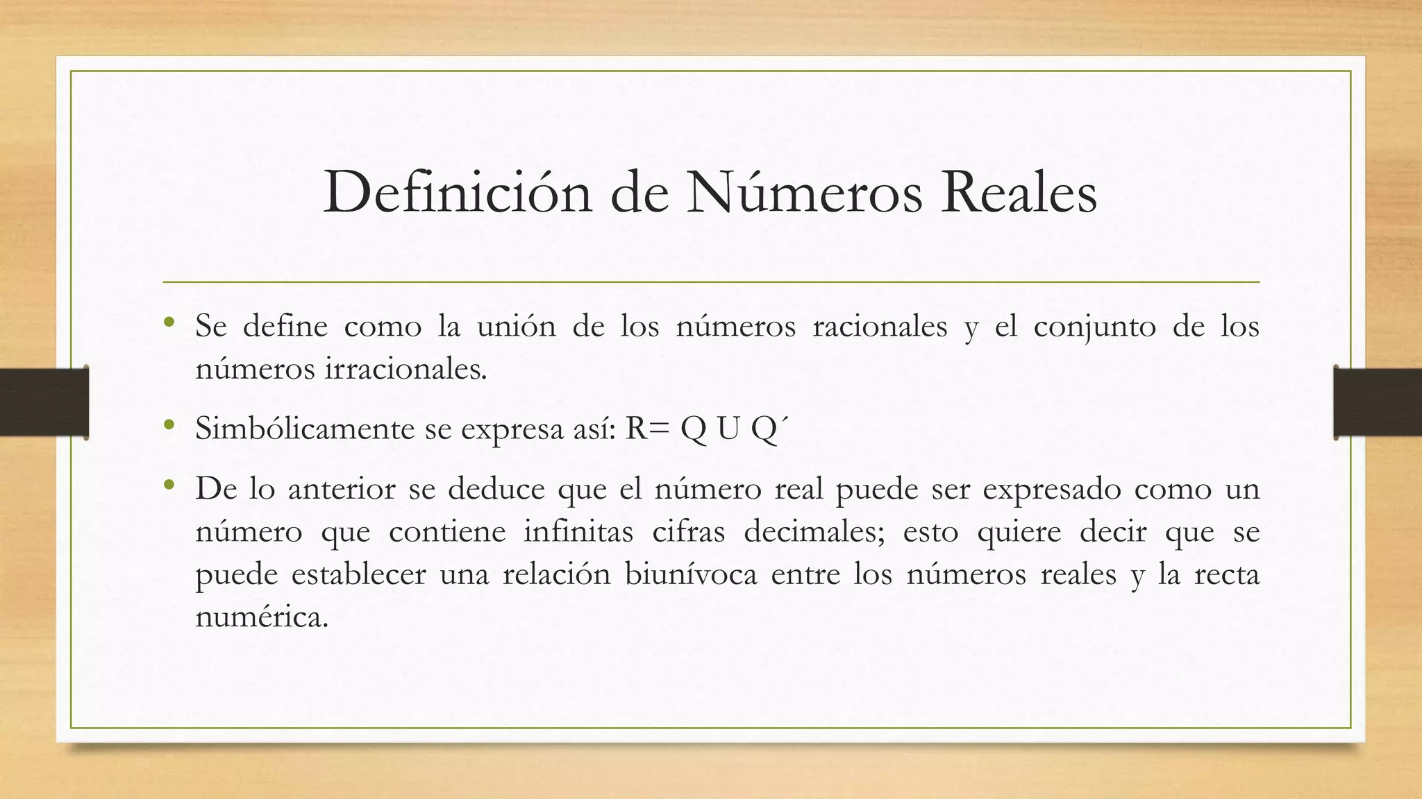 Números reales | PPTX