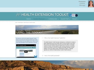 Presenter:
Carolina Nkouaga
University of New Mexico
Health Sciences Center
Presenter:
Carolina
Nkouaga
 