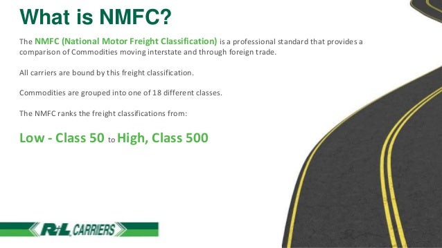 Nmfc Class Chart